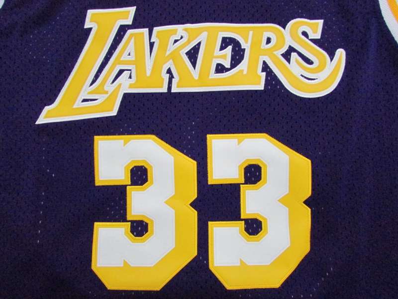 Los Angeles Lakers Purple #33 ABDUL-JABBAR Classics Basketball Jersey 02 (Stitched)