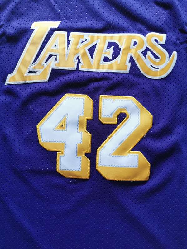 Los Angeles Lakers Purple #42 WORTHY Classics Basketball Jersey (Stitched)