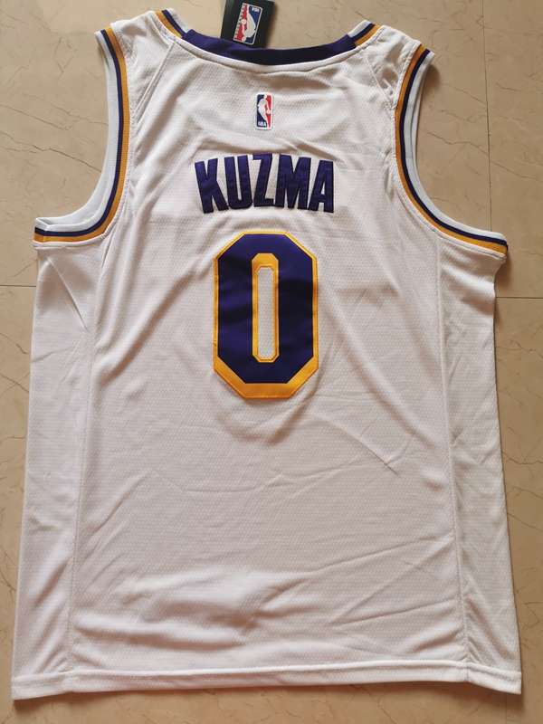 Los Angeles Lakers White #0 KUZMA Classics Basketball Jersey (Stitched)