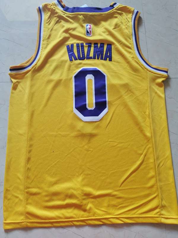 Los Angeles Lakers Yellow #0 KUZMA Classics Basketball Jersey (Stitched)