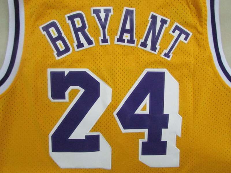 Los Angeles Lakers Yellow #24 BRYANT Classics Basketball Jersey (Stitched)