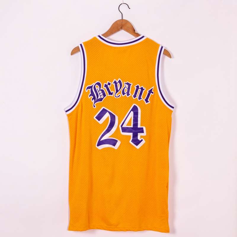 Los Angeles Lakers Yellow #24 BRYANT Classics Basketball Jersey 02 (Stitched)