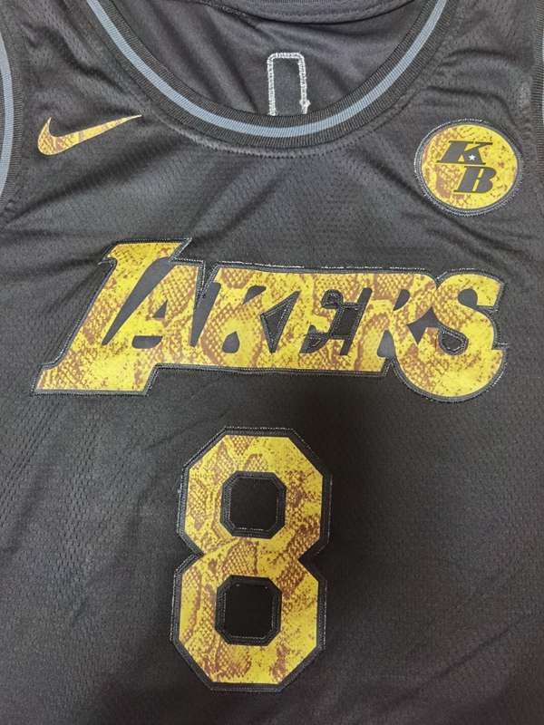 Los Angeles Lakers Black #8 And #24 BRYANT Basketball Jersey (Stitched)