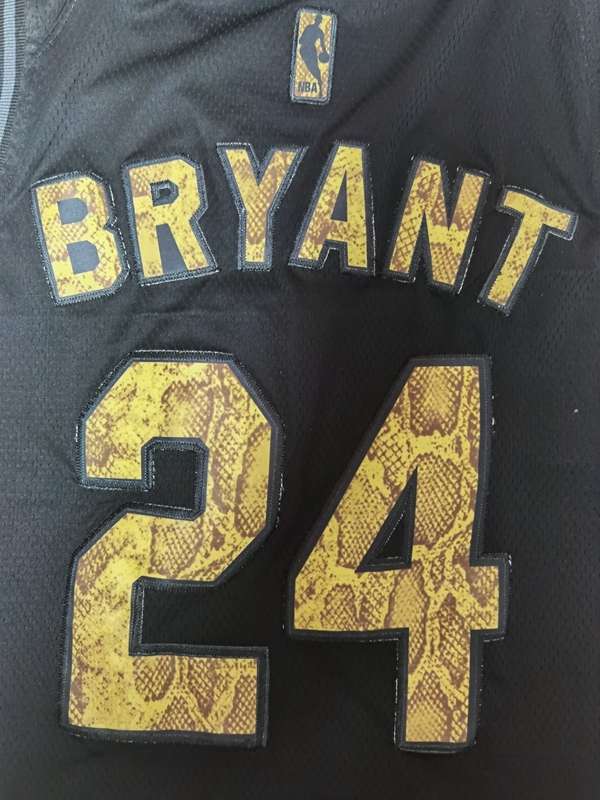 Los Angeles Lakers Black #8 And #24 BRYANT Basketball Jersey (Stitched)