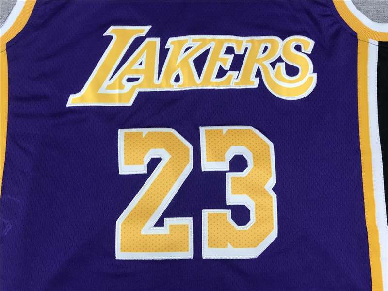 Los Angeles Lakers Purple #23 JAMES Basketball Jersey 04 (Stitched)