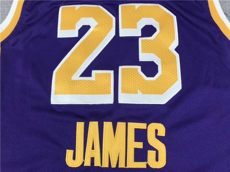 Los Angeles Lakers Purple #23 JAMES Basketball Jersey 04 (Stitched)