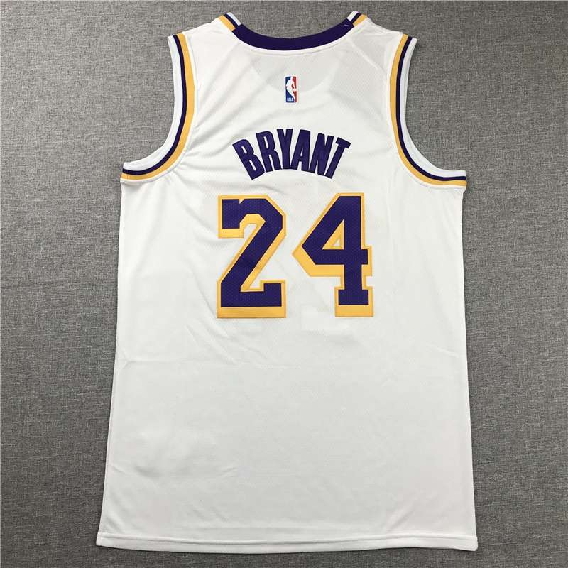 Los Angeles Lakers White #24 BRYANT Basketball Jersey 02 (Stitched)