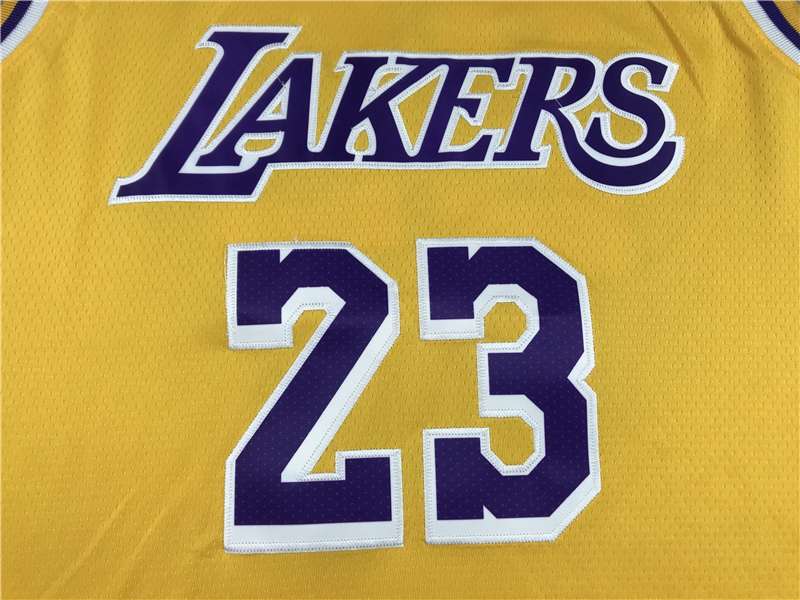 Los Angeles Lakers Yellow #23 JAMES Basketball Jersey 05 (Stitched)