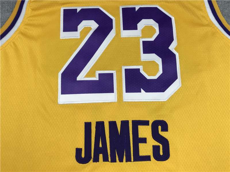 Los Angeles Lakers Yellow #23 JAMES Basketball Jersey 05 (Stitched)