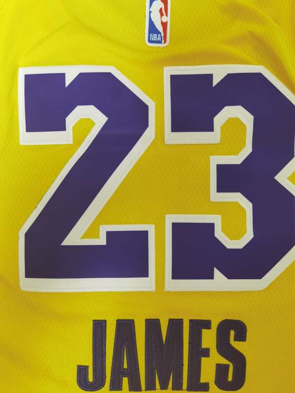 Los Angeles Lakers Yellow #23 JAMES Basketball Jersey 06 (Stitched)