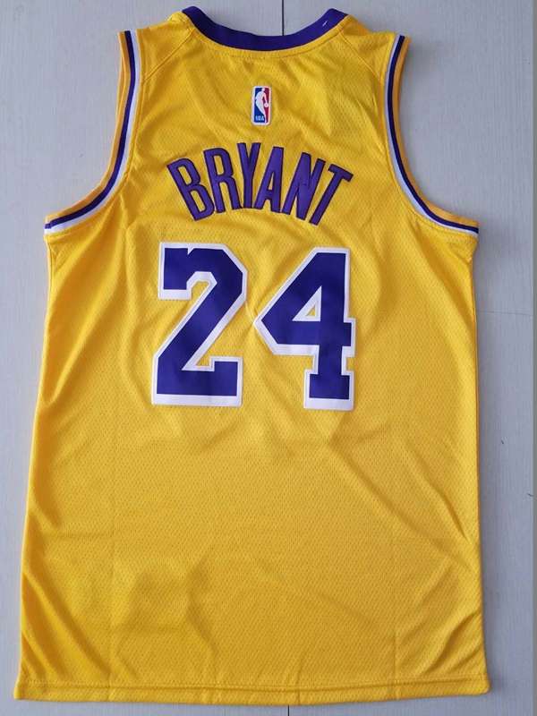 Los Angeles Lakers Yellow #24 BRYANT Basketball Jersey 02 (Stitched)