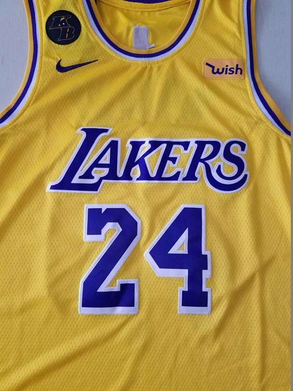 Los Angeles Lakers Yellow #24 BRYANT Basketball Jersey 02 (Stitched)