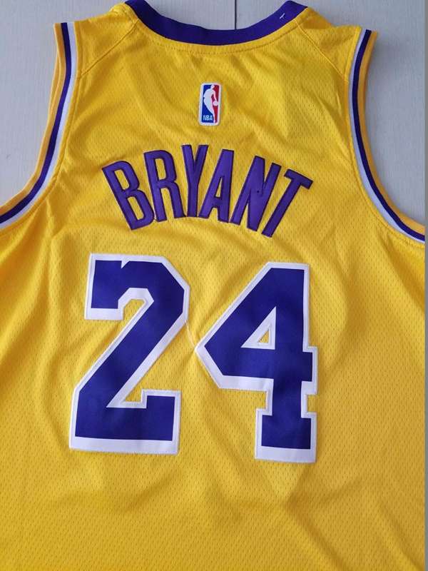 Los Angeles Lakers Yellow #24 BRYANT Basketball Jersey 02 (Stitched)