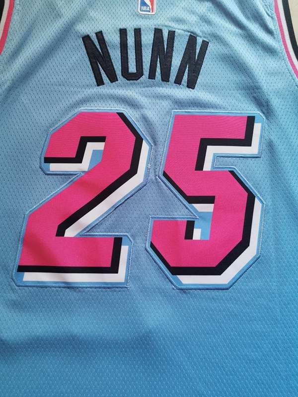 Miami Heat 2020 Blue #25 NUNN City Basketball Jersey (Stitched)