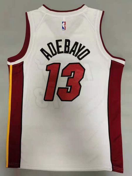 Miami Heat White #13 ADEBAYO Basketball Jersey (Stitched)