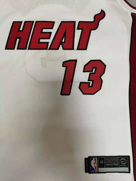 Miami Heat White #13 ADEBAYO Basketball Jersey (Stitched)