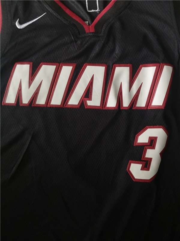 Miami Heat Black #3 WADE Basketball Jersey (Stitched)