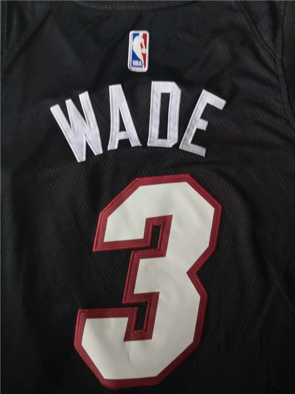 Miami Heat Black #3 WADE Basketball Jersey (Stitched)