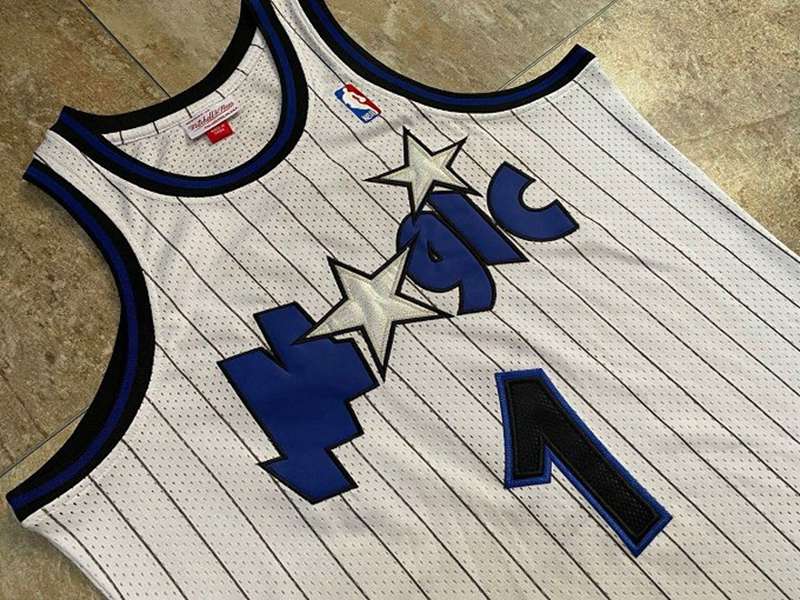 Orlando Magic 2003/04 White #1 McGRADY Classics Basketball Jersey (Closely Stitched)