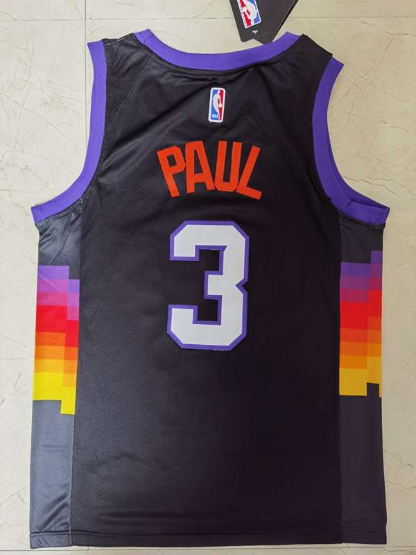 Phoenix Suns 20/21 Black #3 PAUL City Basketball Jersey (Stitched)