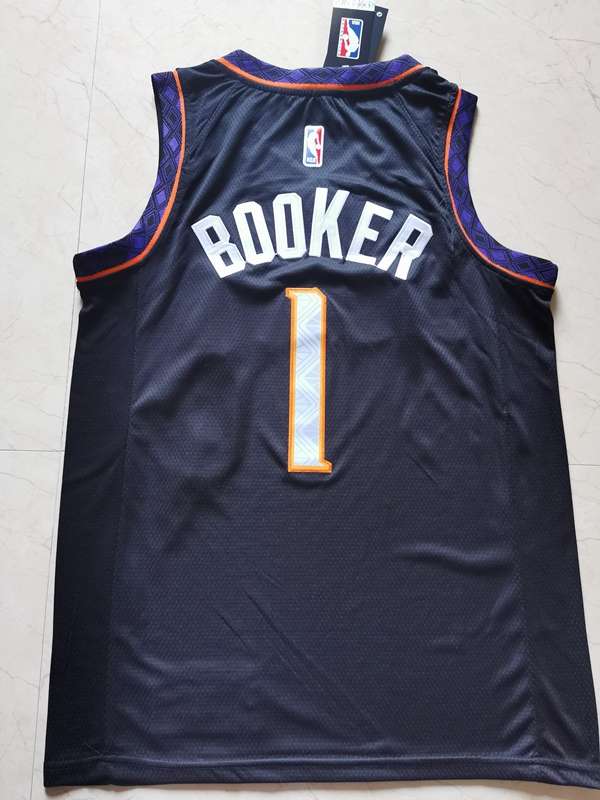 Phoenix Suns 2020 Black #1 BOOKER City Basketball Jersey (Stitched)