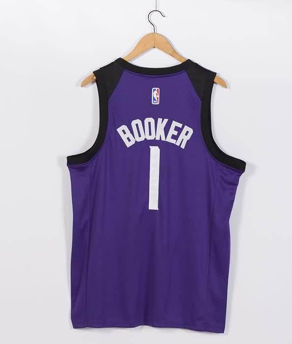 Phoenix Suns 20/21 Purple #1 BOOKER Basketball Jersey 02 (Stitched)