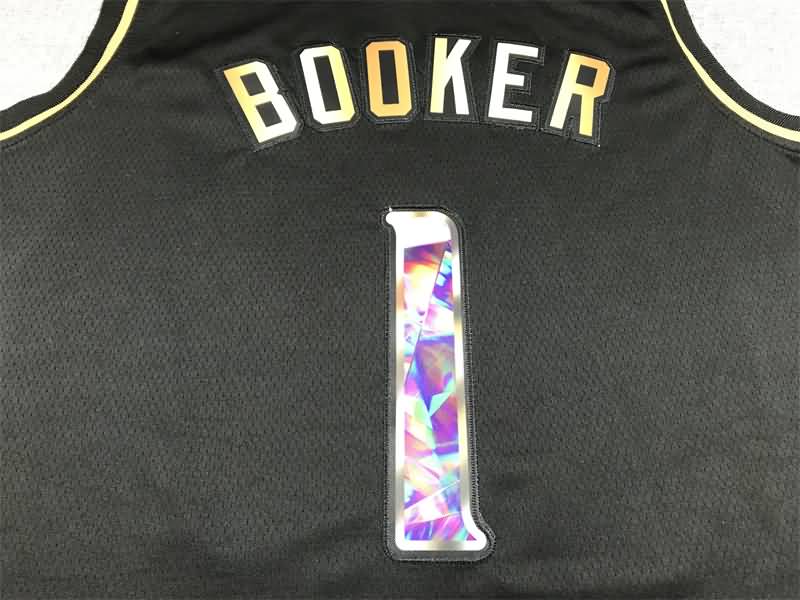 Phoenix Suns 21/22 Black #1 BOOKER Basketball Jersey 02 (Stitched)