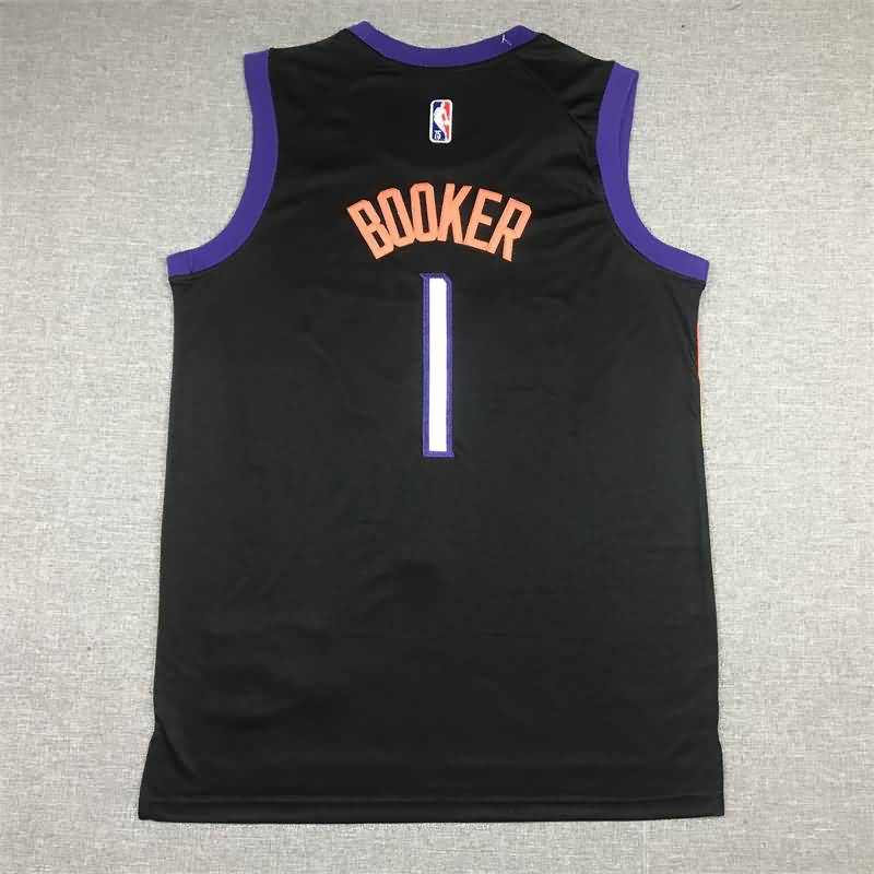 Phoenix Suns 21/22 Black #1 BOOKER City Basketball Jersey (Stitched)