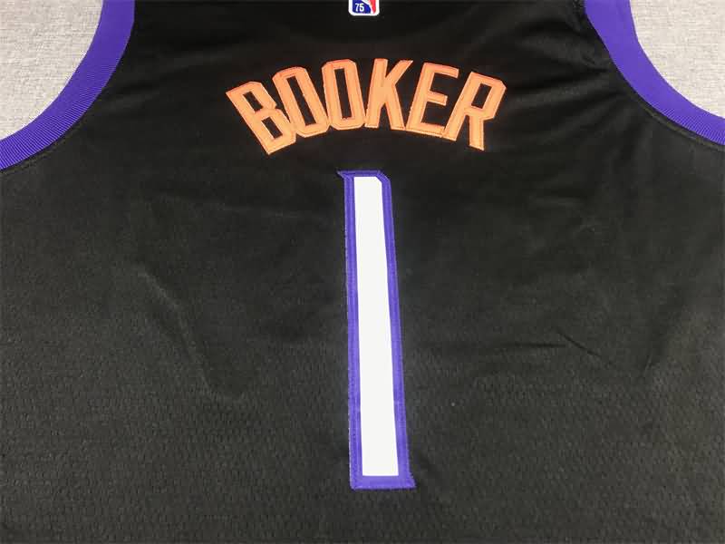 Phoenix Suns 21/22 Black #1 BOOKER City Basketball Jersey (Stitched)