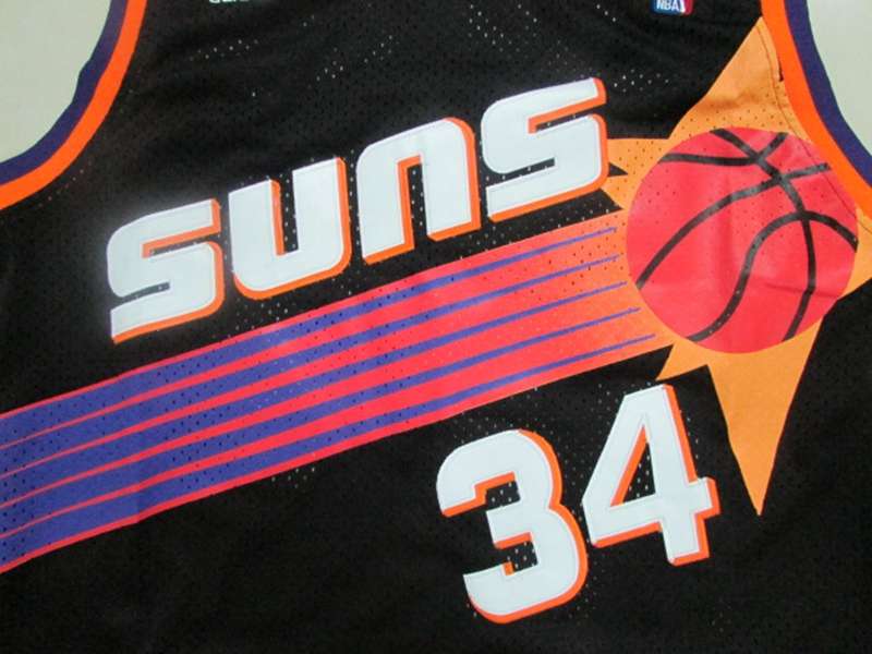 Phoenix Suns Black #34 BARKLEY Classics Basketball Jersey (Stitched)