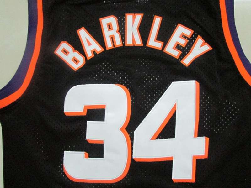 Phoenix Suns Black #34 BARKLEY Classics Basketball Jersey (Stitched)