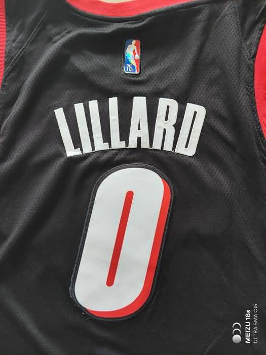 Portland Trail Blazers 21/22 Black #0 LILLARD Basketball Jersey (Stitched)