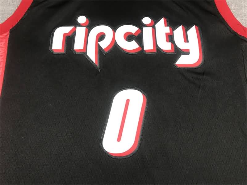 Portland Trail Blazers 21/22 Black #0 LILLARD City Basketball Jersey (Stitched)