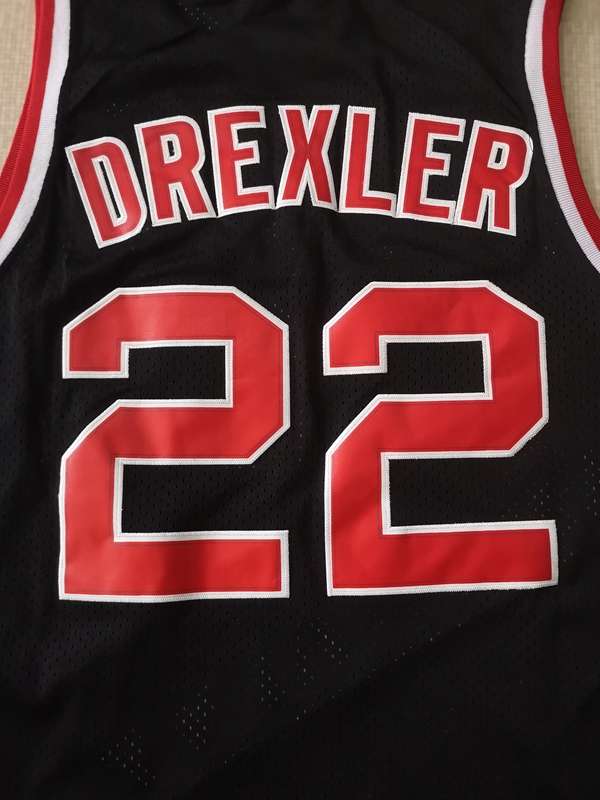 Portland Trail Blazers Black #22 DREXLER Classics Basketball Jersey (Stitched)