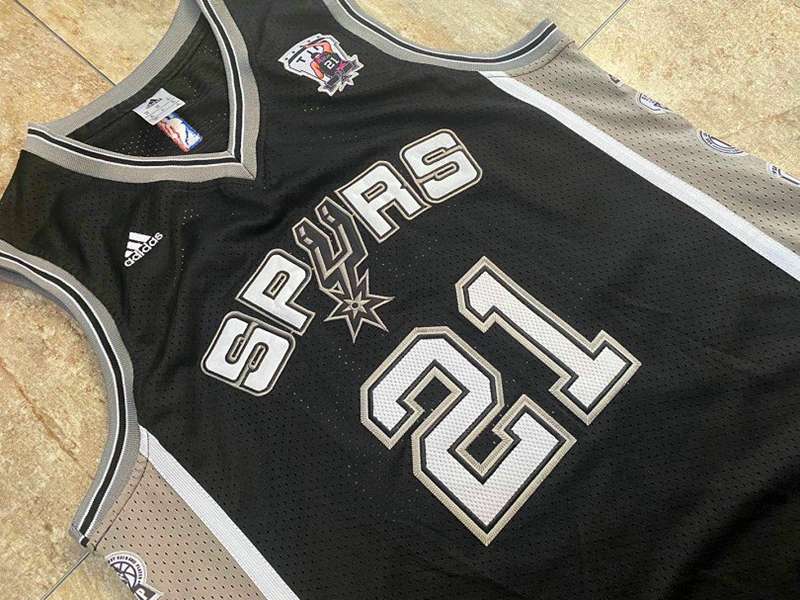 San Antonio Spurs Black #21 DUNCAN Classics Basketball Jersey (Closely Stitched)