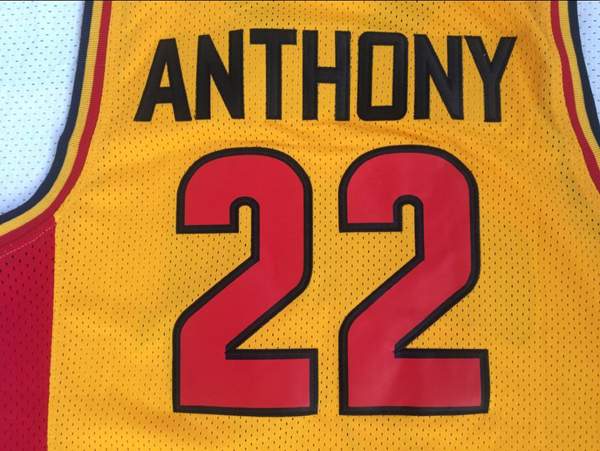 Oak Hill Yellow #22 ANTHONY Basketball Jersey