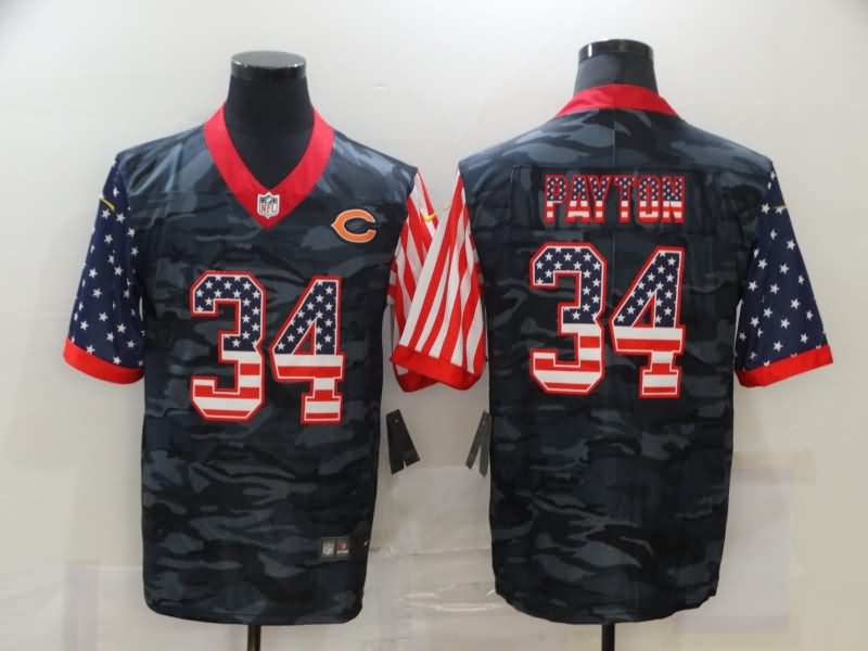 Chicago Bears Black USA Flag NFL Jersey