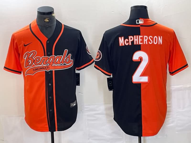 Cincinnati Bengals Orange Black MLB&NFL Jersey