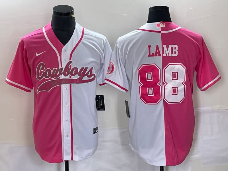 Dallas Cowboys White Pink MLB&NFL Jersey