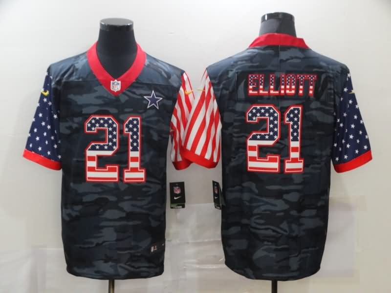 Dallas Cowboys Black USA Flag NFL Jersey 03