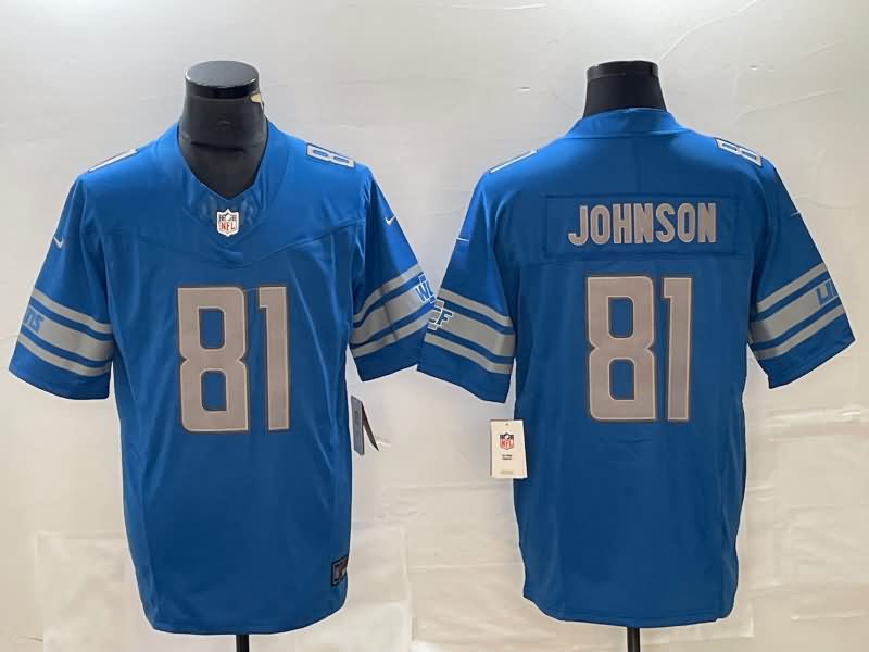 Detroit Lions Blue NFL Jersey 02