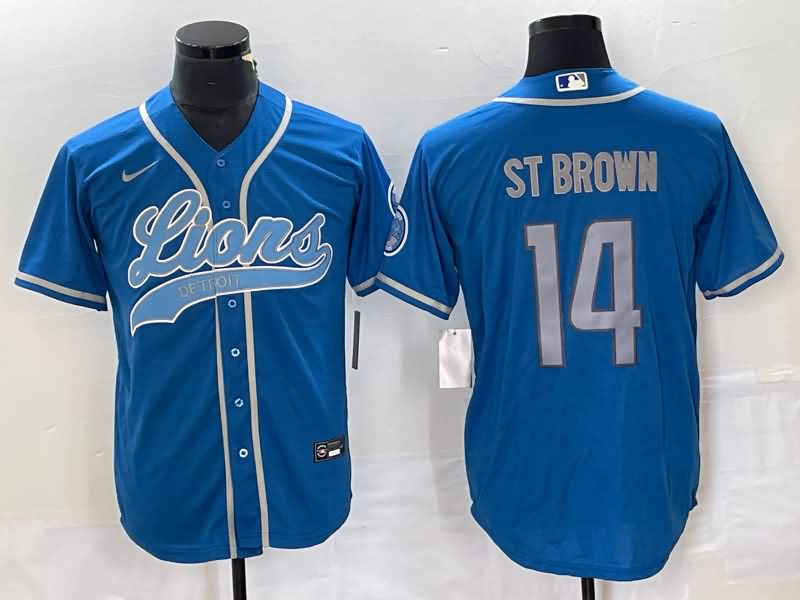 Detroit Lions Blue MLB&NFL Jersey