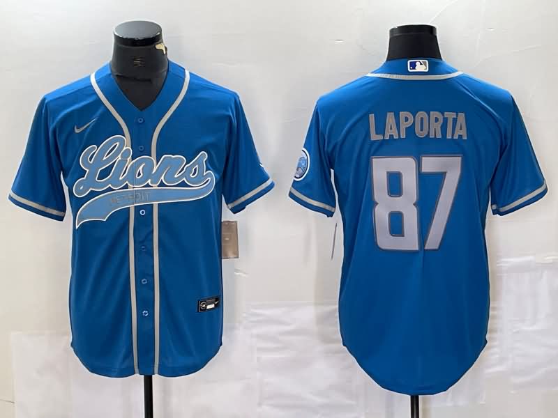 Detroit Lions Blue MLB&NFL Jersey