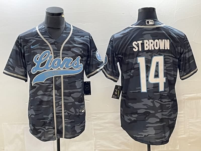 Detroit Lions Camouflage MLB&NFL Jersey