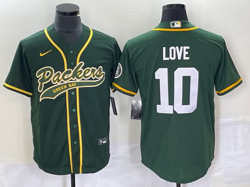 Green Bay Packers Green MLB&NFL Jersey