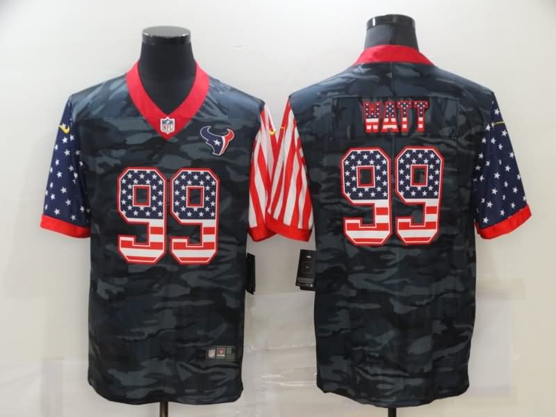 Houston Texans Black USA Flag NFL Jersey 02