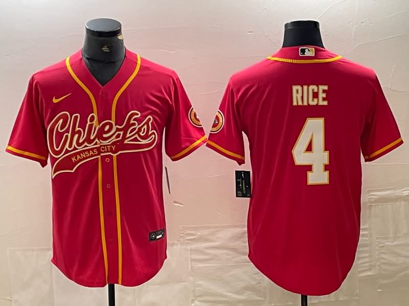 Kansas City Chiefs Red MLB&NFL Jersey