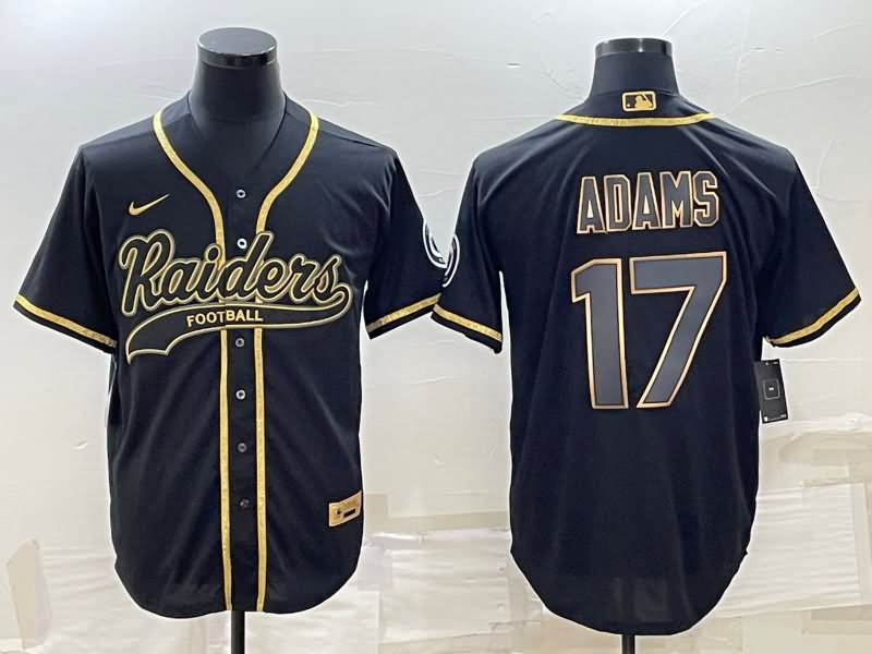 Las Vegas Raiders Black Gold MLB&NFL Jersey 02