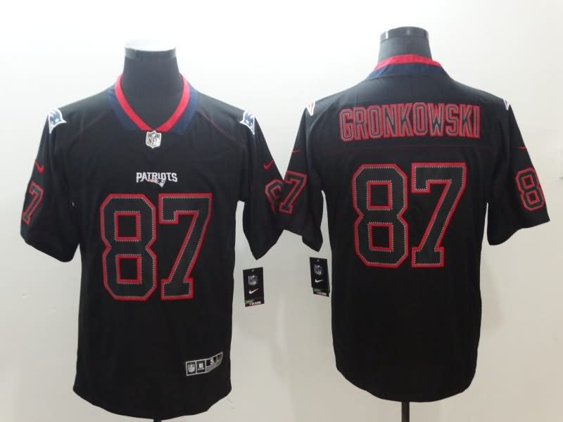 New England Patriots Black Retro NFL Jersey