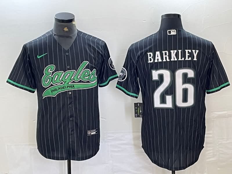 Philadelphia Eagles Black MLB&NFL Jersey 02